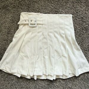 Princess Polly White A-Line Skirt with Belt